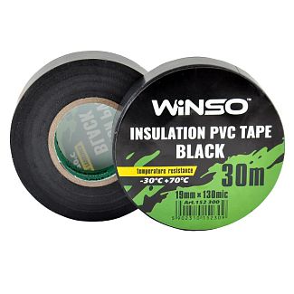 Изолента 30м х 19мм ПВХ черная Winso