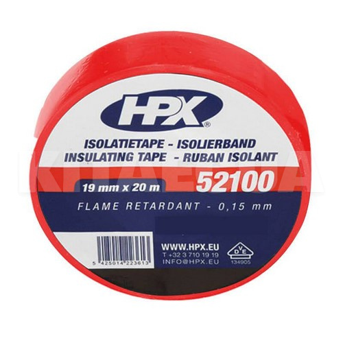 Ізолента Червона 52100 VDE-стандарт 20 м х 19 мм HPX (HPX IR1920)