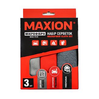 Микрофибра для авто 30х40см универсальная 3шт MAXION