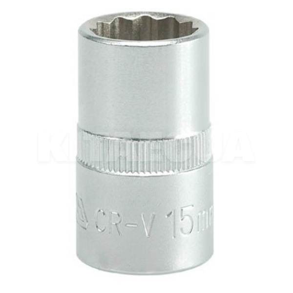 Головка торцева 12-гранна 15 мм 1/2" 38 мм YATO (YT-1277)