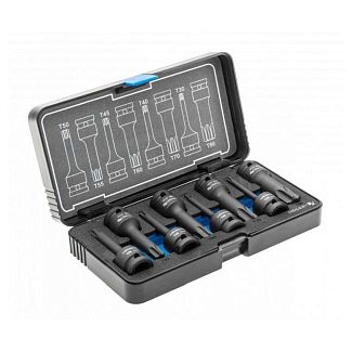 Набір торцевих головок ударних Torx T30-T80 1/2" 8 предметів HOGERT