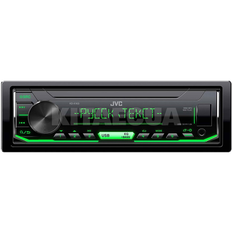 Автомагнитола 1DIN 4x50W LCD-дисплеем c зеленой подсветкой KD-X163 JVC (10196120) - 2