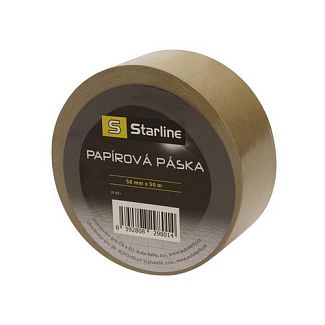 Клейка стрічка паперова 50 м х 50 мм STARLINE