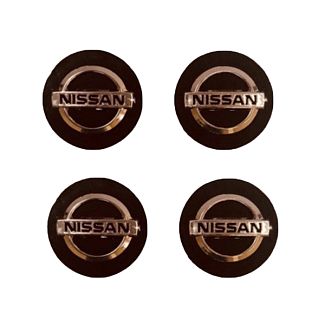 Заглушка колесного диска NISSAN 60x55 черный ABS пластик 4шт. 