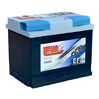 Аккумулятор автомобильный 60Ач 600А "+" справа EUROKRAFT