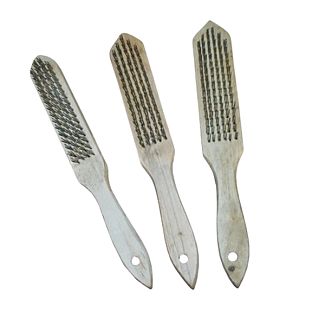 Щетка по металлу 5-рядная стальная с деревянной ручкой Hand Tools