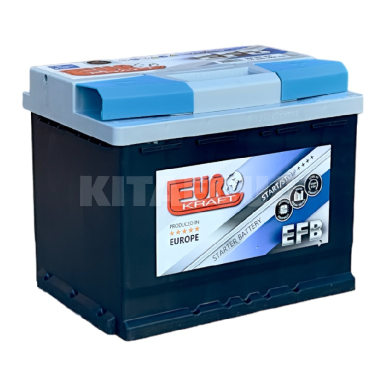 Аккумулятор автомобильный 60Ач 600А "+" справа EUROKRAFT (560 85 04)