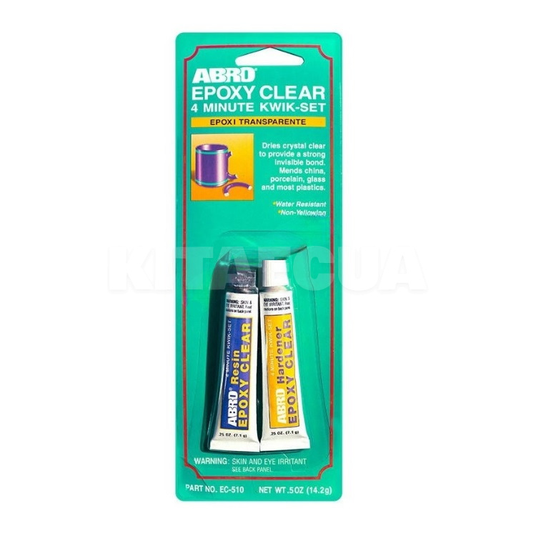 Клей 14.2г Epoxy Clear 4min kwik-set прозрачный ABRO (ЕS510)