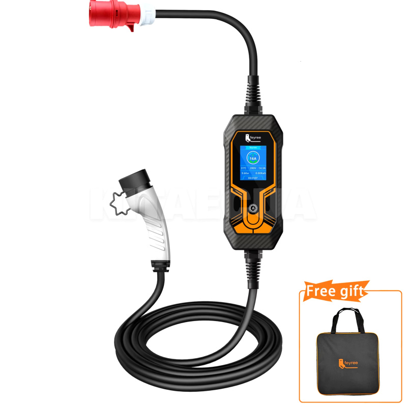 Зарядка для електромобіля Type 2 11 кВт 16А 3-фази Lion FEYREE (FY11-16-3PH-TP2-K7) - 8