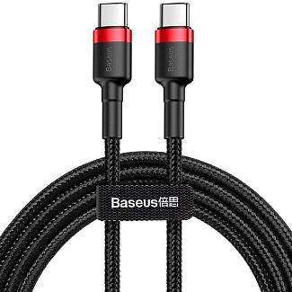 Кабель Type-C - Type-C 3A Cafule 2м красный/черный BASEUS