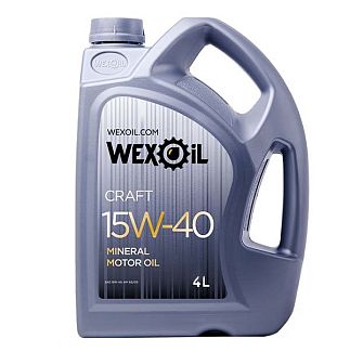 Масло моторное минеральное 4л 15W-40 Craft WEXOIL