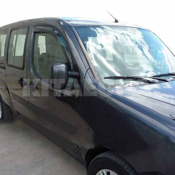 Дефлекторы окон (ветровики) на Fiat Doblo I (2001-2005) 2 шт. HIC (FI04) - 5
