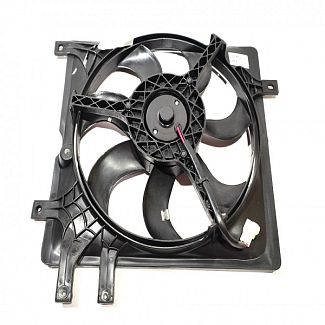 Вентилятор охлаждения радиатора в сборе (5 креплений) левый KLM Autoparts