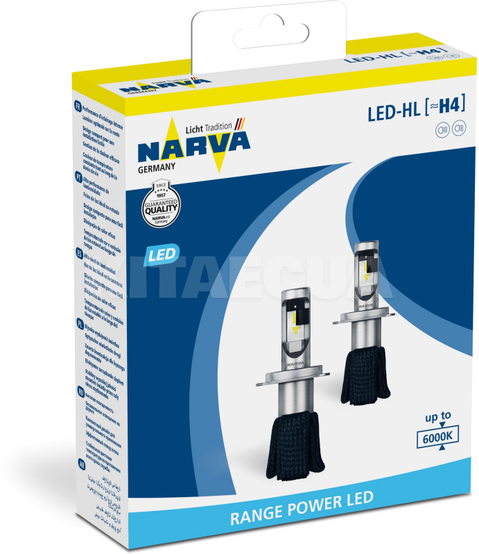 Светодиодная лампа H4 12V 16W (компл.) X2 NARVA (18004)