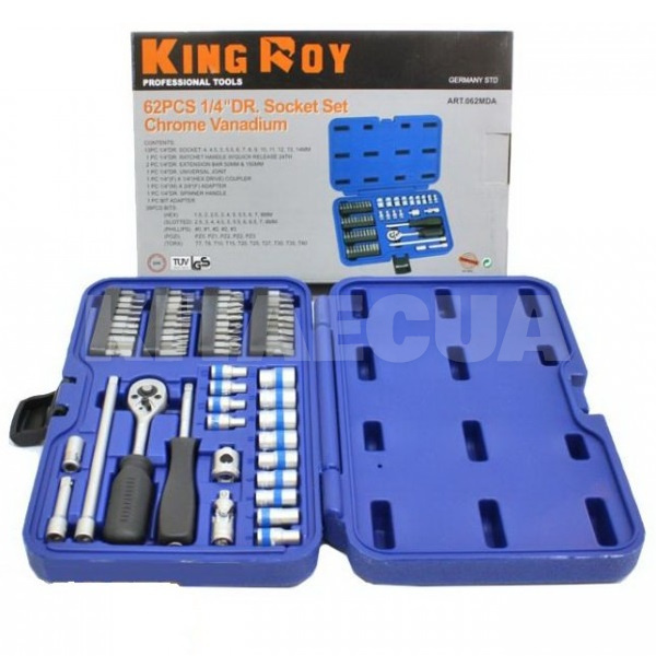Набір інструментів 1/4" 62 предмети King Roy (12838)