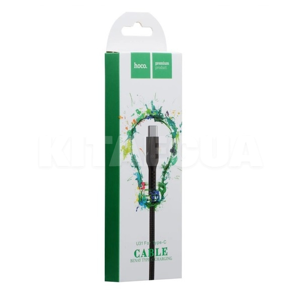 Кабель USB - Type-C 2.4A U31 1.2м черный HOCO (6957531053958) - 2