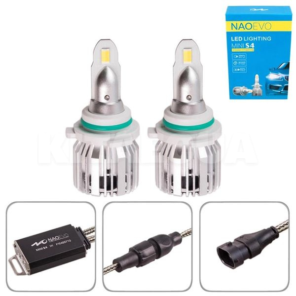 LED лампа для авто S4 HB4 60W 6500K (комплект) NAOEVO (S4-HB4) - 2