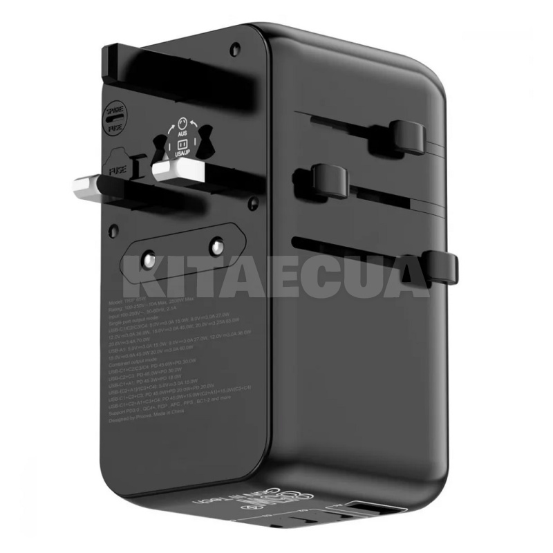 Універсальний адаптер 4Type-C/USB/AC 85W Trip PROOVE (588950001) - 4