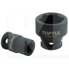 Головка торцевая ударная 6-гранная 17 мм 1/2" 40 мм TOPTUL (KABA1617)