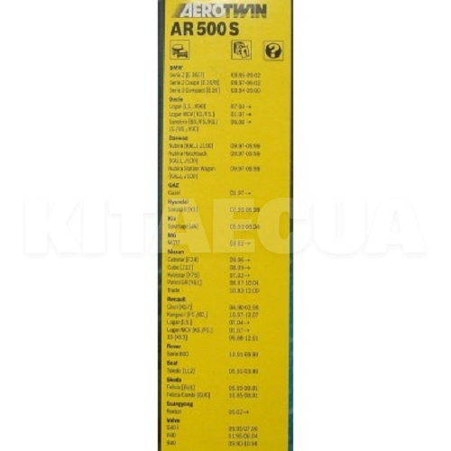 Щетка стеклоочистителя (дворник) 500мм беcкаркасная AeroTwin (компл) Bosch (3 397 009 081) - 2