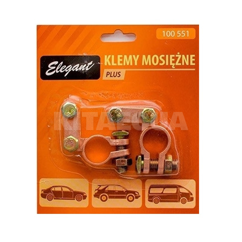 Клеммы аккумуляторные цинк-медное покрытие (комплект) EL 100 551 ELEGANT (102151) - 2