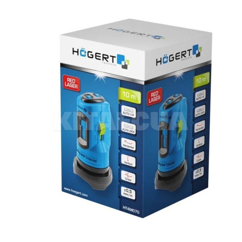 Нивелир лазерный красный 10 м HOGERT (HT4M070) - 2