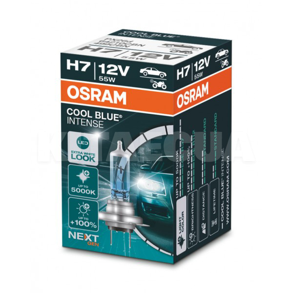 Галогенная лампа H7 55W 12V Cool Blue Intense Osram (64210CBN) - 2