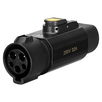 Переходник 7.4 кВт 32А Type 1 (станция) - GB/T AC (китайское авто) с фиксатором OLINK