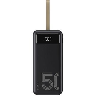 Повербанк HV-PB71 50000mAh 22.5W чорний HAVIT - Kitaec.ua Повербанк HV-PB71 50000mAh 22.5W чорний HAVIT