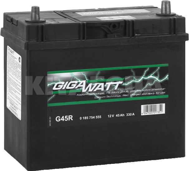 Аккумулятор автомобильный 45Ач 330А "+" справа GIGAWATT (GW 0185754555)
