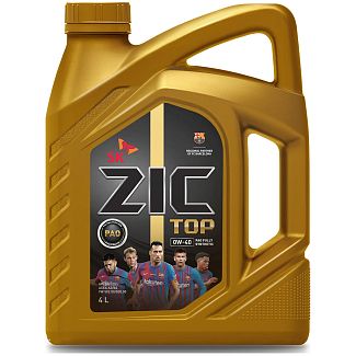 Масло моторное синтетическое 4л 0W-40 TOP ZIC