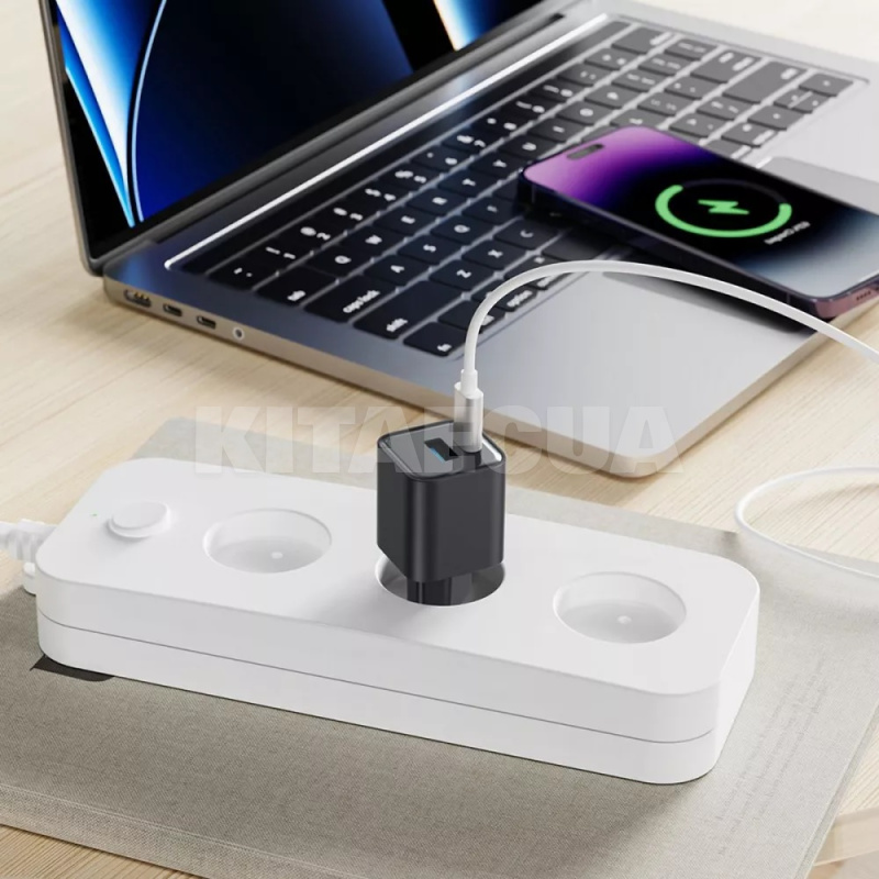 Зарядное устройство 20W Type-C+USB Silicone Power чорное PROOVE (491830001) - 3