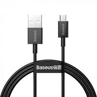 Кабель USB microUSB 2А 1м чорний BASEUS