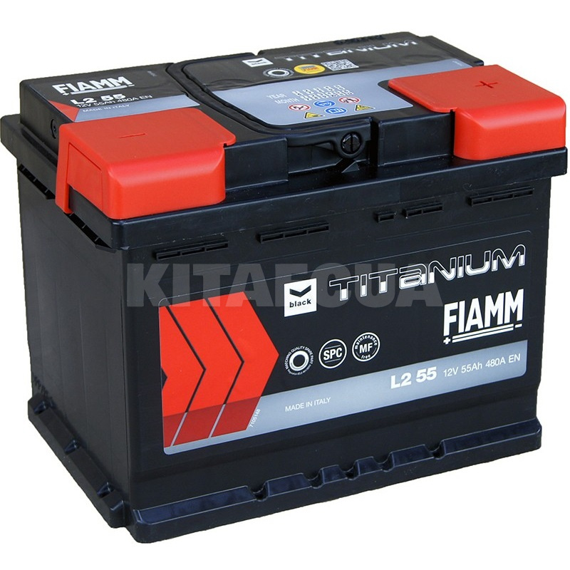 Аккумулятор автомобильный Titanium Black 55Ач 480А "+" справа FIAMM (7905177)