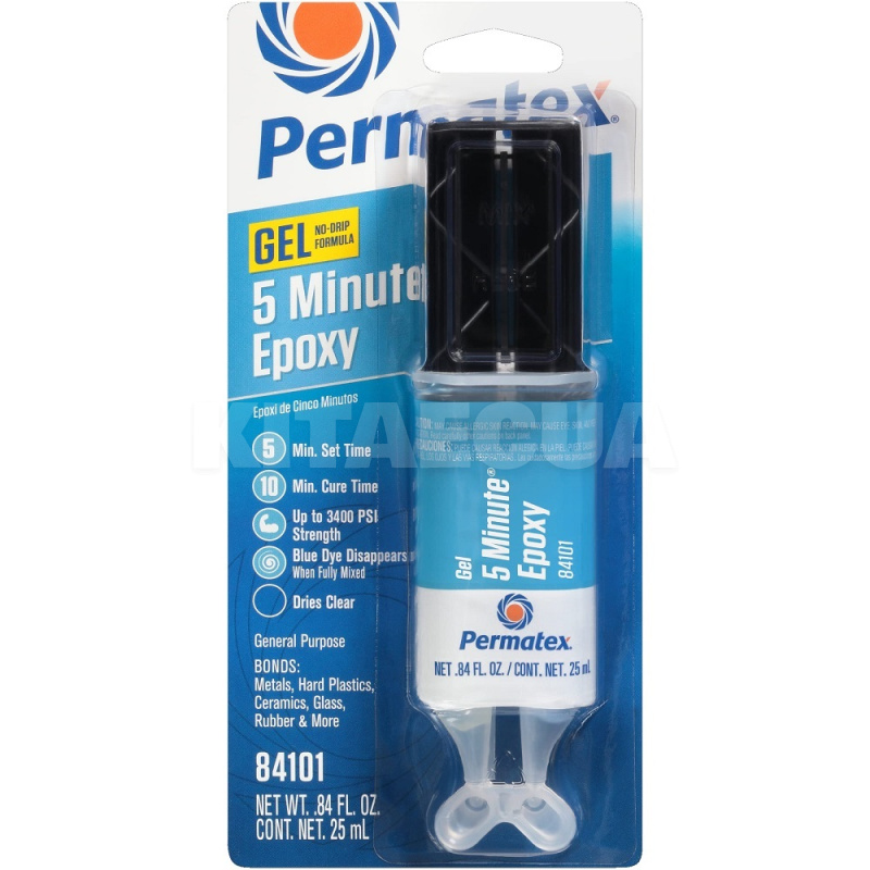 Клей двокомпонентний епоксидний 5 Minute General Purpose Epoxy 60-020 25 мл (Уцінка) Permatex (84101-уц)