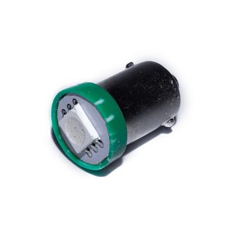LED лампа для авто T2W BA9s 0.45W зеленый AllLight