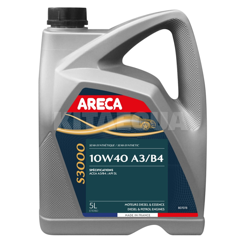 Масло моторное полусинтетическое 5л 10W-40 S3000 ARECA (080707)
