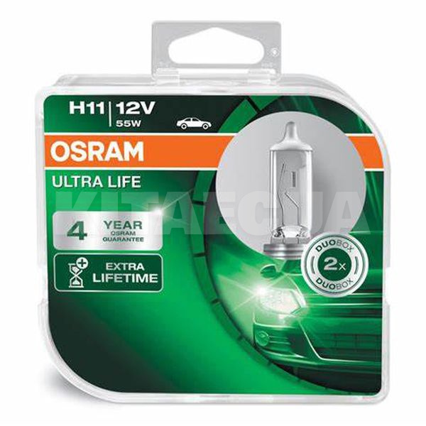Галогенные лампы H11 55W 12V Ultra Life комплект Osram (OS 64211 ULT-HCB)