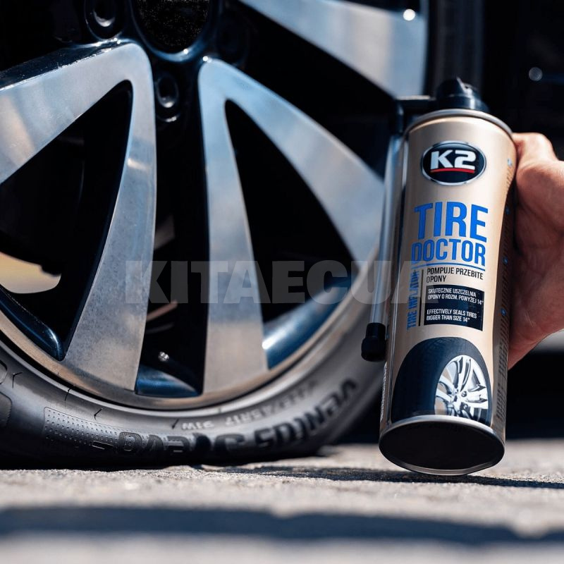 Герметик автомобильный для ремонта колес 400мл Tire Inflator K2 (B310) - 4