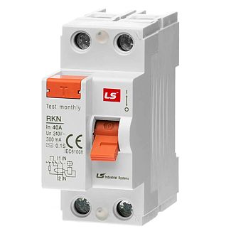 Пристрій захисного відключення 40А 6 кА 300 мА 2P RKN LS Electric