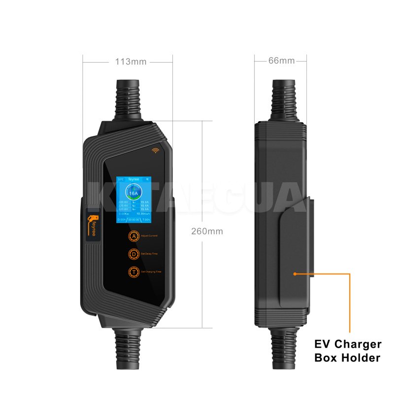 Зарядка для электромобиля GB/T AC 11 кВт 16A 3-фази Hero Wi-Fi FEYREE (-) - 6