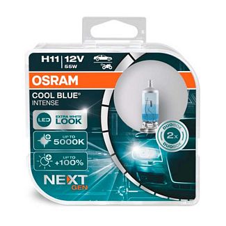 Галогенные лампы H11 55W 12V Cool Blue +100% комплект Osram