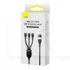 Кабель 3в1 USB/Type-C - Lightning/microUSB/Type-C 100W 1.2м черный BASEUS (CASS030101)