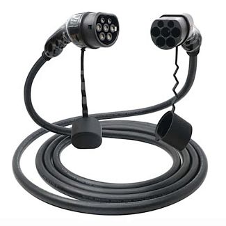 Переходник 7.4 кВт 32А 1-фаза Type 2 (станция) - Type 2 (европейское авто) KOLANKY