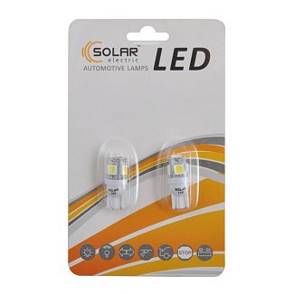 LED лампа для авто W2.1x9.5d 12V (комплект) Solar