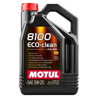 Моторное масло полусинтетическое 5л 0W-20 8100 Eco-clean MOTUL