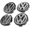 Заглушка колесного диска VOLKSWAGEN 60x55 черный ABS пластик 4шт. (104918)
