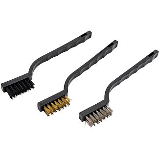 Щітки з металу 2-рядні сталь-мідь-нейлон з пластиковою ручкою 3шт. VOREL