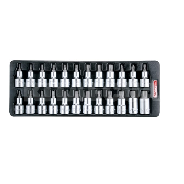 Набор головок торцевых 1/2" 24 предмета TOPTUL (GAAT2403-TOPTUL)