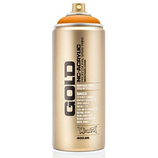 Краска декоративная акриловая 400мл SHOCK 2000 светло-оранжевая полуматовая Gold MONTANA